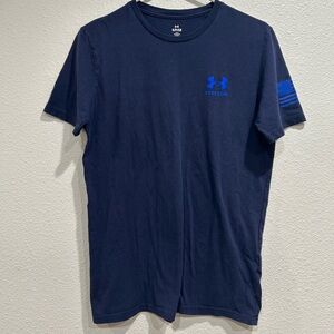 Under Armour Freedom Flag Red/White/Blue Rib Collar Shirt Size Small